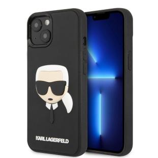 Karl Lagerfeld Coque arrière pour iPhone 13 Mini - 3D Rubber Karls Head - Noir