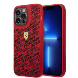 Ferrari Coque arrière rigide pour iPhone 14 Pro Max - Scuderia All-Over - Rouge