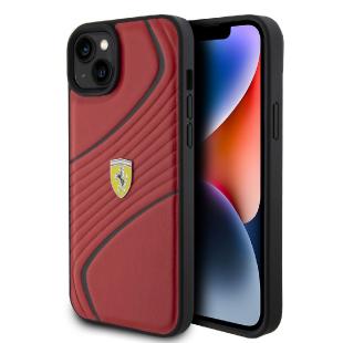 Ferrari Coque arrière TPU pour iPhone 15 Plus - Twist - Rouge