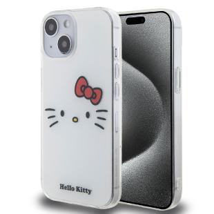 Hello Kitty Coque arrière pour iPhone 15 - Kitty Face - Blanc