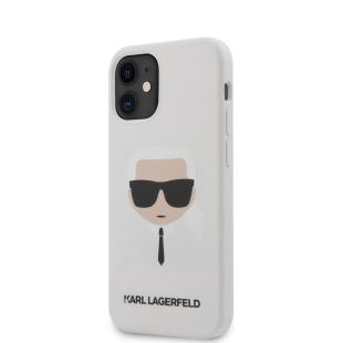 Karl Lagerfeld Coque arrière pour Apple iPhone 12 Mini - blanc Tête de Karl