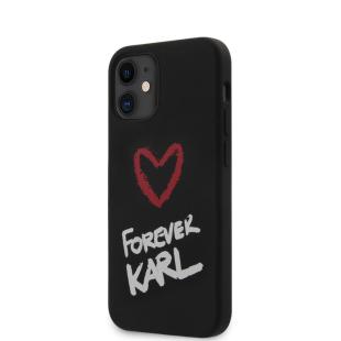 Karl Lagerfeld Coque arrière pour Apple iPhone 12 Mini - Noir Forever Karl