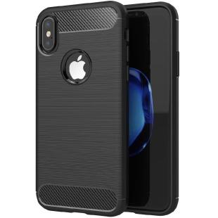 Coque Carbone pour iPhone XS noir