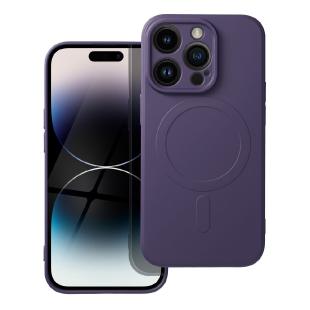 Coque en silicone Mag Cover compatible avec MagSafe pour iPhone 14 PRO violet foncé