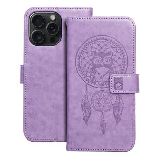 MEZZO Étui livre pour iPhone 15 Pro Max attrape-rêves violet