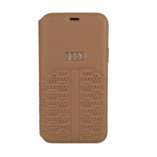 Audi Etui pour Apple iPhone 12 / 12 Pro - Marron Book type housse A6 Série - cuir véritable
