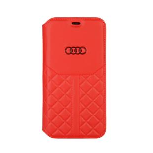 Audi Etui pour Apple iPhone 12 Mini - Rouge Book type housse Q8 Série - cuir véritable