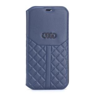 Audi Etui pour Apple iPhone 12 Mini - Bleu Book type housse Q8 Série - cuir véritable