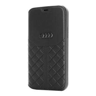 Audi Etui pour Apple iPhone 12 Pro Max - Noir Book type housse Q8 Série - cuir véritable