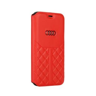 Audi Etui pour Apple iPhone 12 Pro Max - Rouge Book type housse Q8 Série - cuir véritable