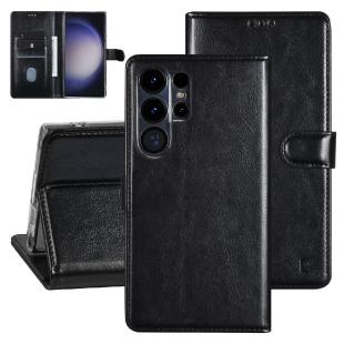 UNIQ Accessory Étui pour Samsung Galaxy S23 Ultra - Porte-cartes pour 3 cartes - Fermeture magnétique -Noir