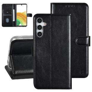UNIQ Accessory Étui pour Samsung Galaxy A24 - Porte-cartes pour 3 cartes - Fermeture magnétique -Noir
