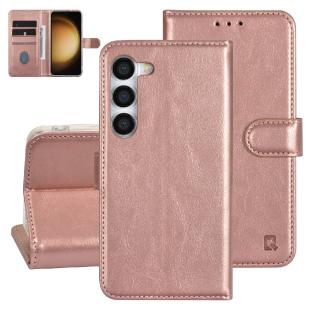 UNIQ Accessory Étui pour Samsung Galaxy S23 - Porte-cartes pour 3 cartes - Fermeture magnétique -Rose Gold
