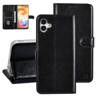 UNIQ Accessory Étui pour Samsung Galaxy A04 - Porte-cartes pour 3 cartes - Fermeture magnétique -Noir
