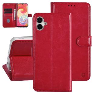 UNIQ Accessory Étui pour Samsung Galaxy A04e - Porte-cartes pour 3 cartes - Fermeture magnétique -Rouge