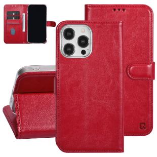 UNIQ Accessory Étui pour Samsung iPhone 15 Pro Max - Porte-cartes pour 3 cartes - Fermeture magnétique -Rouge
