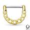 Piercing poitrine clicker La conception de la chaîne liée en acier chirurgical 316L  -  Gold