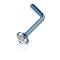 Piercing nez 2mm CZ IP L-Bend Titane sur acier chirurgical 316L  Couleur : Bleu clair/Clair