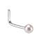 Piercing nez L Bend perle en acier chirurgical 316L  Couleur : Rose