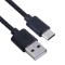 Lot de 10  Câbles de charge USB C de 30 cm Câble de charge USB A à noyau de cuivre de type C - Noir