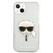 Karl Lagerfeld pour iPhone 13 mini 5,4 silver/silver hardCoque Glitter Karl`s Head