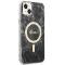 Set Guess Coque + Chargeur iPhone 14 6.1 noir/noir coque rigide Marble MagSafe