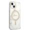 Set Guess coque rigide Marble MagSafe + Chargeur iPhone 14 Plus 6.7 blanc/blanc