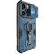 Nillkin CamShield Armor Pro Coque magnétique pour iPhone 14 Pro Housse magnétique MagSafe avec protecteur d'appareil photo Bleu