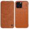 Nillkin Qin Leather Pro Coque pour iPhone 14 Pro Camera Cover Holster Cover Flip Coque Marron