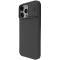 Étui en silicone soyeux Nillkin CamShield pour iPhone 15 Pro Max avec protecteur d'appareil photo - Noir