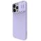 Étui en silicone soyeux Nillkin CamShield pour iPhone 15 Pro Max avec protecteur d'appareil photo - Violet