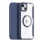 Dux Ducis Skin X Pro Coque magnétique à rabat MagSafe pour iPhone 15 – Bleu