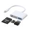 Adaptateur Lightning OTG multifonction Joyroom HUB - USB 3.2 Gen 1 / lecteur de carte SD, TF / Lightning blanc 