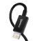 Baseus Supérieur USB - Câble de données de charge rapide Lightning 2,4 A 1 m noir 