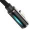 Câble nylon coudé Baseus Legendary USB - Lightning pour gamers 2.4A 2m noir 