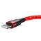 Baseus Cafule Câble Durable Nylon Braided Wire USB / Lightning  2.4A 0,5M rouge 