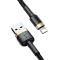 Baseus Cafule Câble Durable Nylon Braided Wire USB / Lightning  1.5A 2M noir-gold 