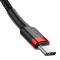 Câble Baseus Cafule Cordon en nylon durable USB-C PD / USB-C PD PD2.0 60W 20V 3A  2M noir-rouge 