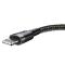 Baseus Cafule Câble Durable Nylon Braided Wire USB / Lightning  2A 3M noir-gray 