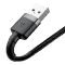 Baseus Cafule Câble Durable Nylon Braided Wire USB / Lightning  2A 3M noir-gray 