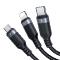 Câble 3-en-1 Joyroom Multi-Use Series Lightning USB-C micro USB 30 cm - noir