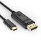 Choetech câble unidirectionnel USB Type C vers Display Port 4K 1,8 m noir 
