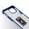 Crystal Ring Coque Kickstand résistante Rugged Cover pour iPhone 12 mini bleu