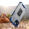 Crystal Ring Coque Kickstand résistante Rugged Cover pour iPhone 12 bleu