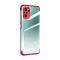 Coque de couleur transparente Gel TPU Cadre de galvanoplastie Couverture pour Xiaomi Redmi Note 10 5G / Poco M3 Pro rouge