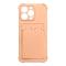 Coque pour iPhone 13 Pro Card Wallet Silicone Armor Air Bag Cover Rose