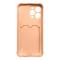 Coque pour iPhone 13 Pro Max Card Wallet Silicone Air Bag Armor Rose