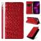 Magnet Strap Coque pour iPhone 14 Flip Wallet Mini Lanyard Stand rouge