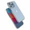 Spring Coque pour iPhone 14 Pro Max housse en silicone avec cadre bleu clair