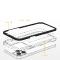 Coque transparente 3en1 pour iPhone 14 Pro Max en silicone avec cadre noir